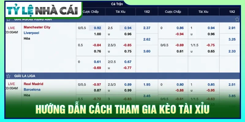 Nắm rõ các nguyên tắc khi chơi kèo tài xỉu trong trận