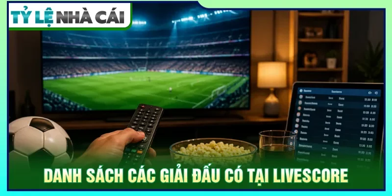 Nhiều giải đấu hàng đầu hiện nay có tại danh mục Livescore